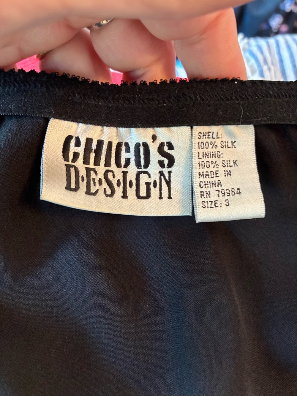 Chico's Design Pure Silk Asymmetrical Midi Skirt w/Handkerchief Hem, lined - Picture 7 of 8
